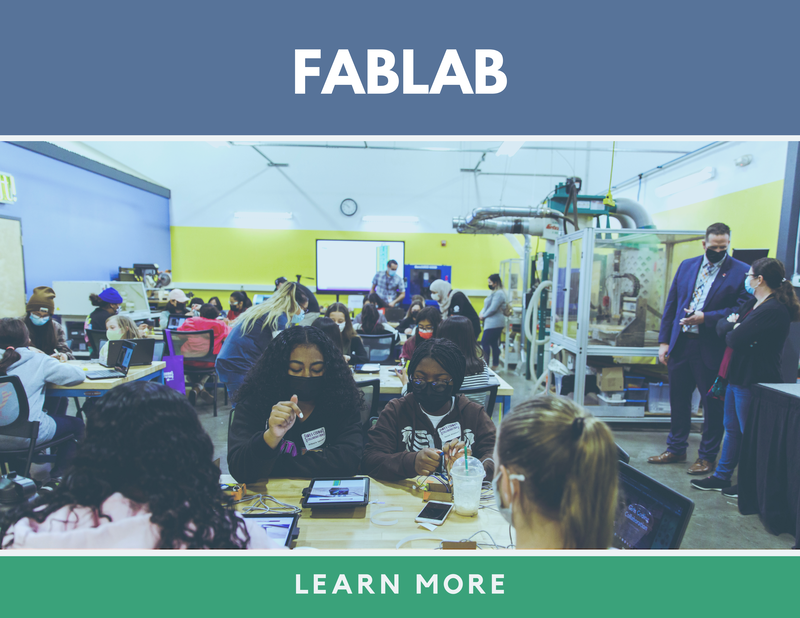 The Fab Lab is an engineering classroom designed to "WOW."  The idea is for kids to learn NGSS engineering design standards, while being amazed at their own ability to use math, science, and technology to invent something new. 